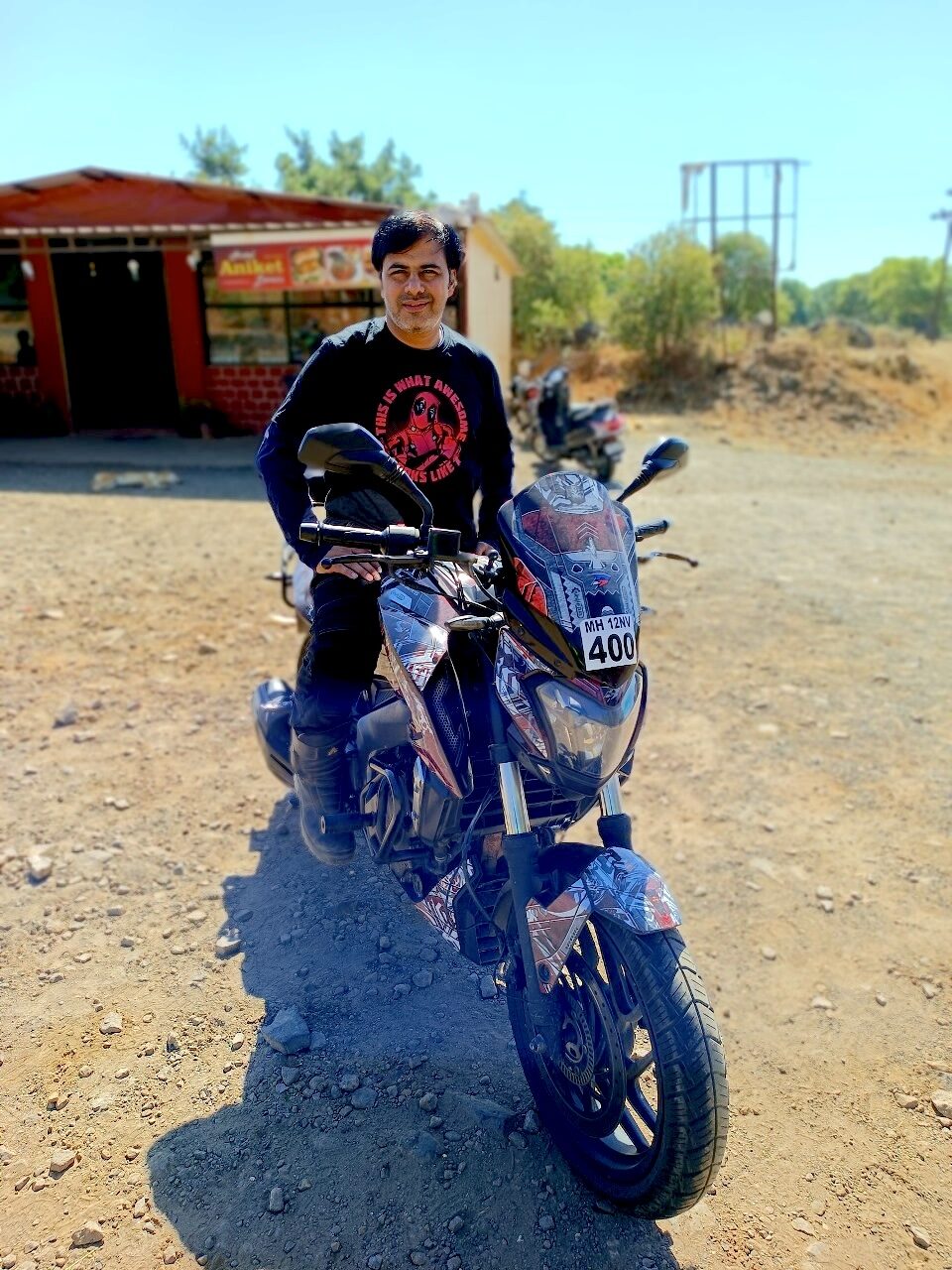 Savio Tavadia On A Motorcycle